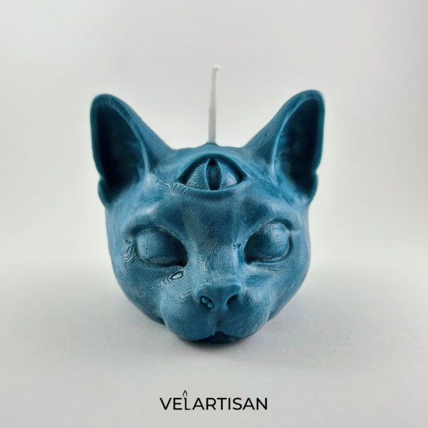 vela con forma de gato egipcio